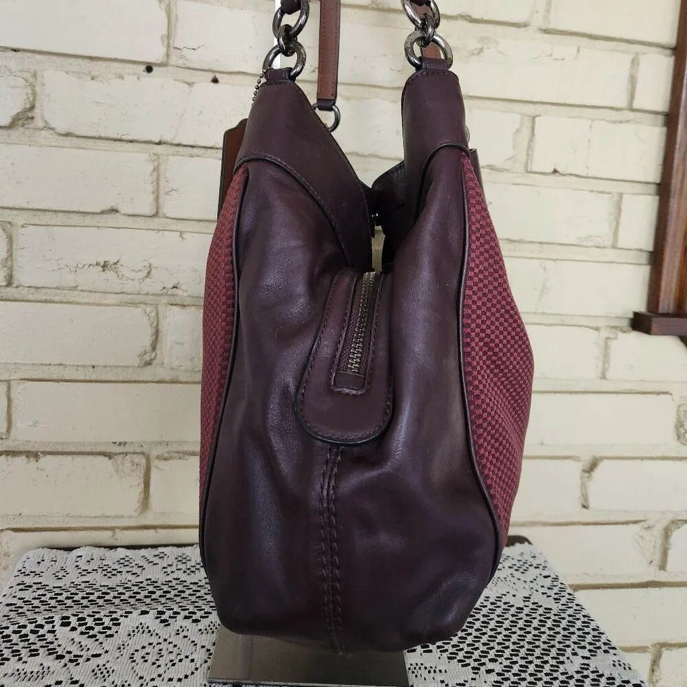 Like New Coach Lexy Oxblood Burgandy Shoulder Bag Large